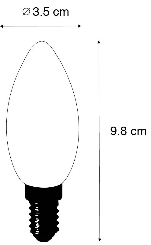 Set di 5 Lampadine LED E14 B35 Trasparente 2.2W 470 lm 2700K