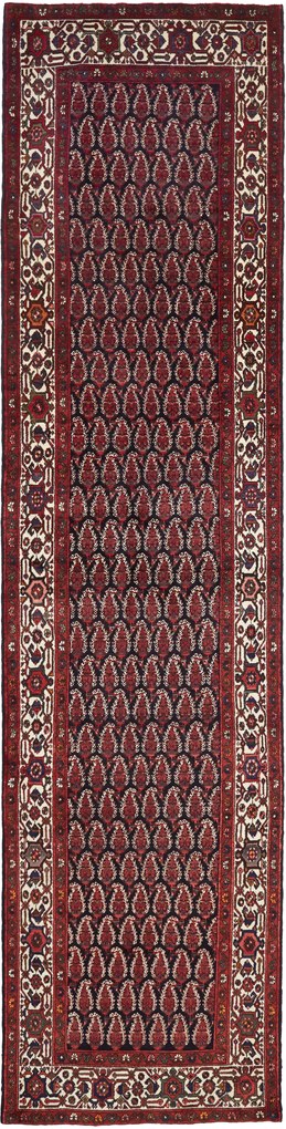 Hamedan Tappeto persiano 420x110 Blu (Iran) Annodato A Mano