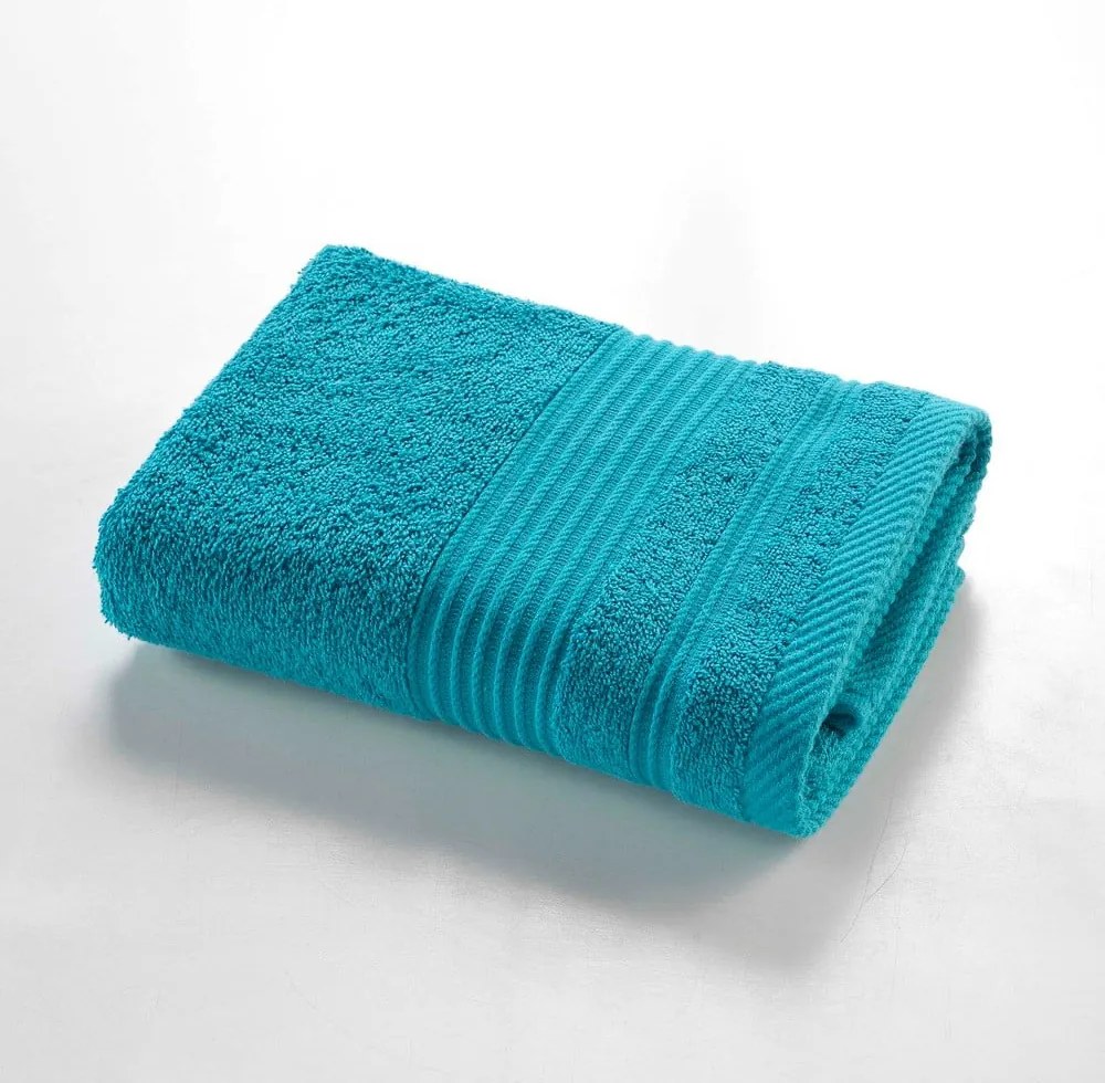 Asciugamano blu in spugna di cotone 50x90 cm Tendresse - douceur d'intérieur