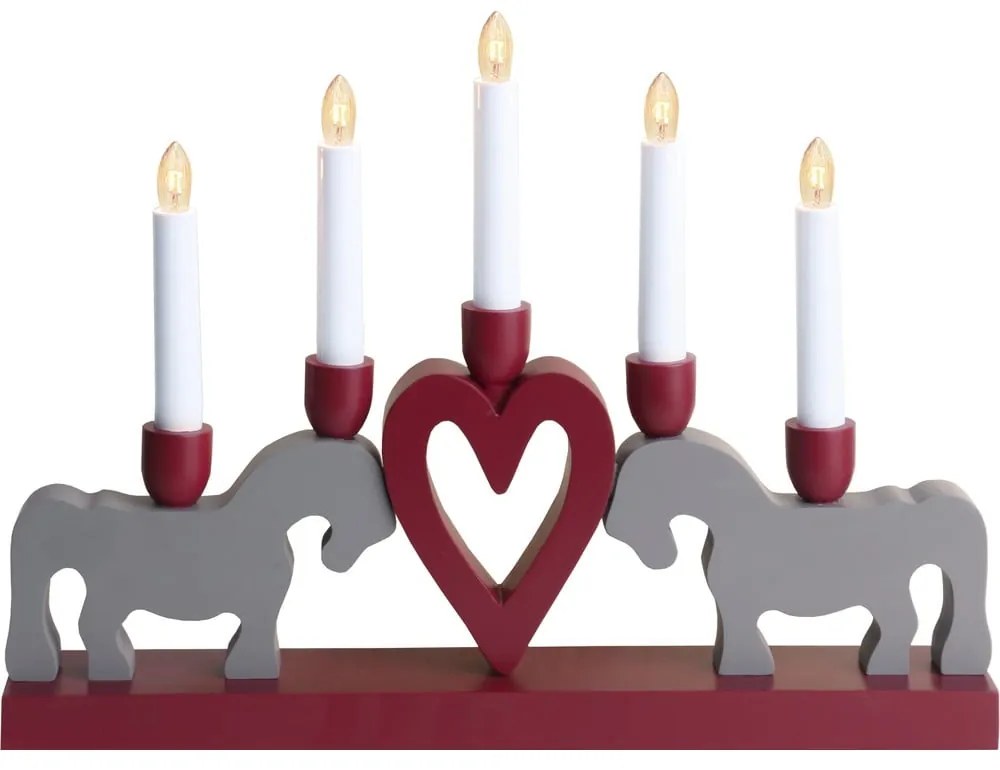 Decorazione luminosa rossa natalizia Leksand - Star Trading