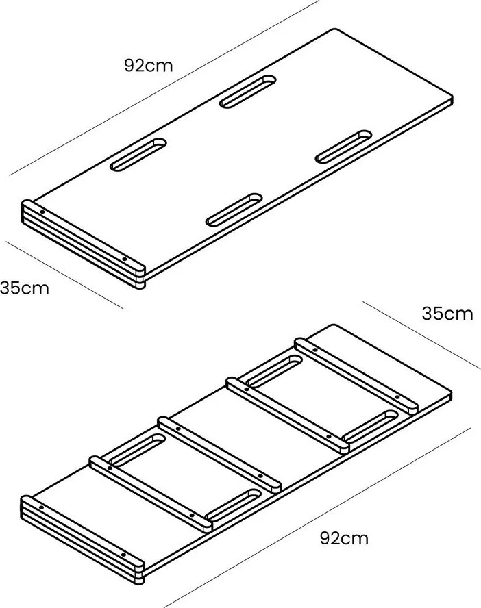 Arco a dondolo montessori bianco in pino massiccio 39x75x38 cm Montessori – Meowbaby