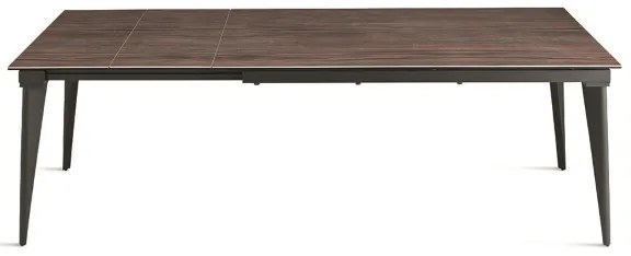 Tavolo allungabile 240 cm ULISSE con top grčs porcellanato effetto Legno Tek