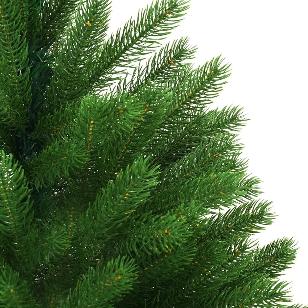 Albero di Natale Preilluminato con Palline Verde 120 cm