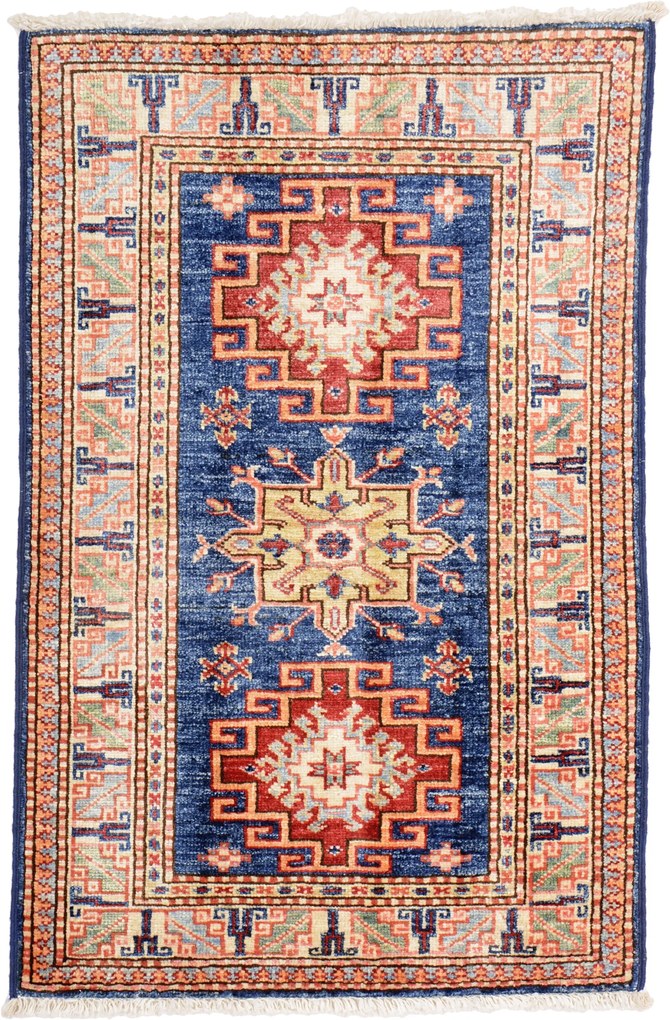 Kazak Tappeto orientale 90x60 (Pakistan) Annodato A Mano