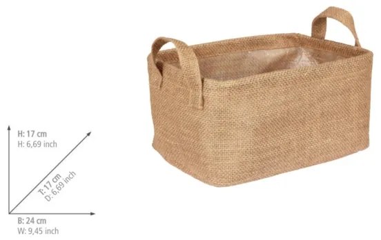 WENKO 64471100 - Cestino JUNA 24x17 cm marrone