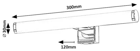 Rabalux 75037 - Illuminazione a LED per specchi da bagno NOUR LED/5W/230V IP44