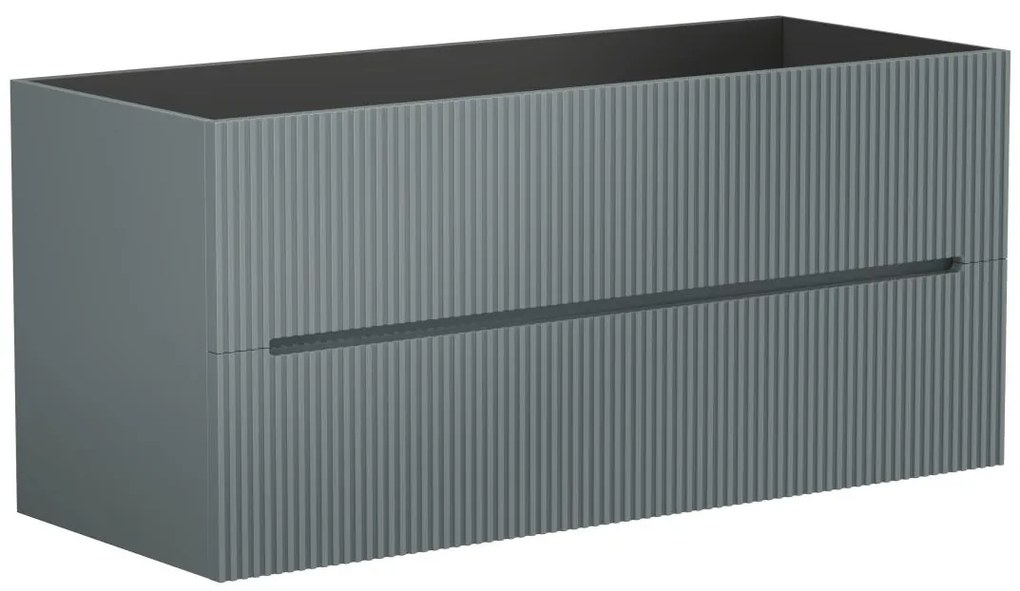Mobile sotto lavabo sospeso a righe 120 cm Grigio - PAVANI