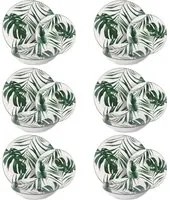 Servizio 18 piatti Palme verde