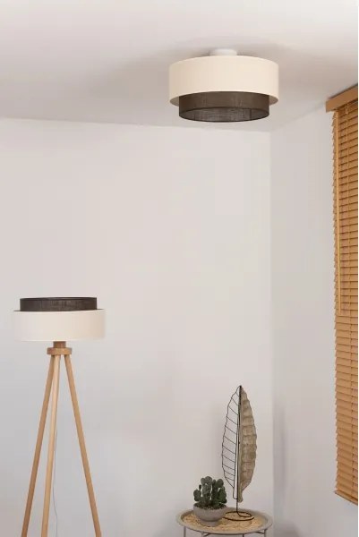 Brilagi - Plafoniera LED BOHO STYLE 1xE27/15W/230V Ø 40 cm crema/marrone