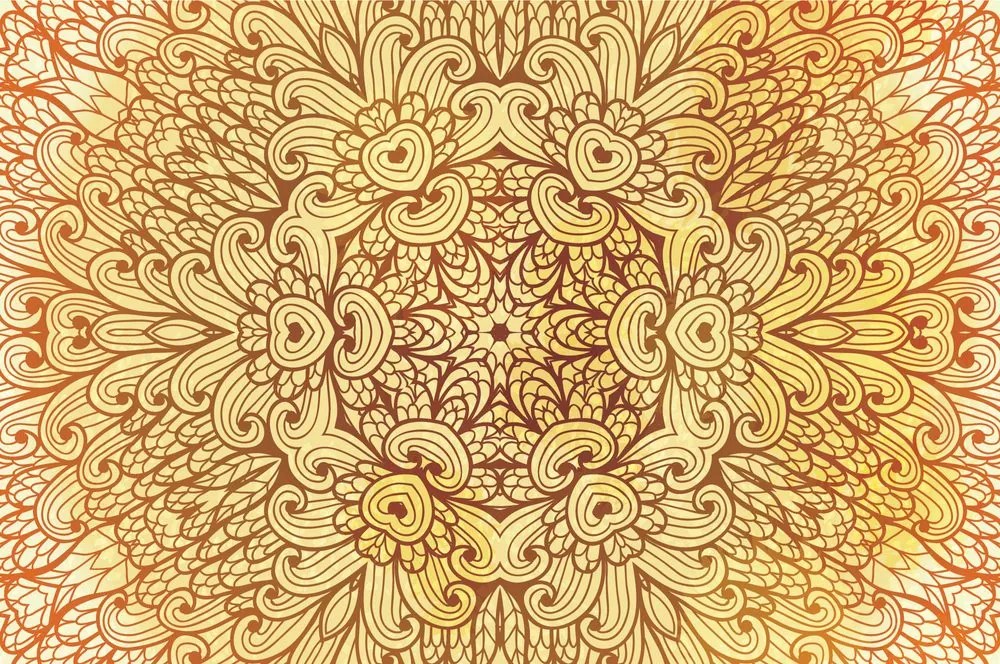Carta da parati – Mandala etnica dorata