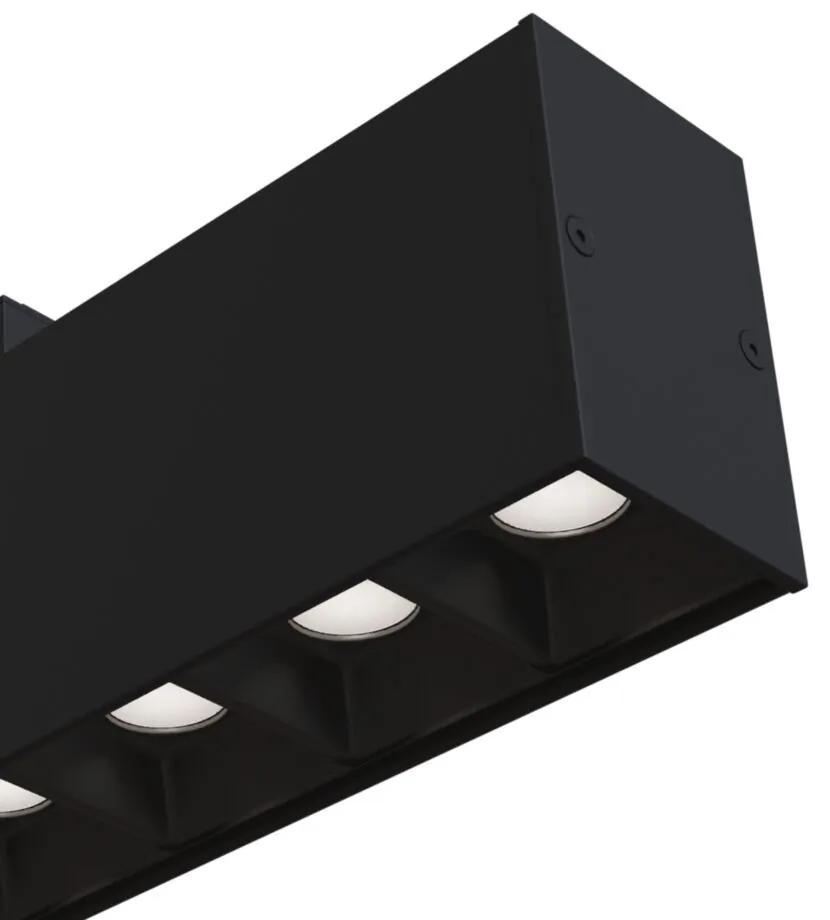 Base Di Illuminazione Points Per Binario Moderno Alluminio Nero 20W Luce Calda