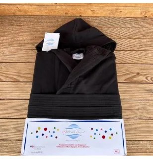 Accappatoio microspugna uomo donna Botticelli Home Posillipo Nero XL
