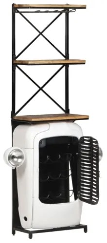 Cantinetta Vini a Trattore 49x31x170 cm Legno di Mango Grezzo