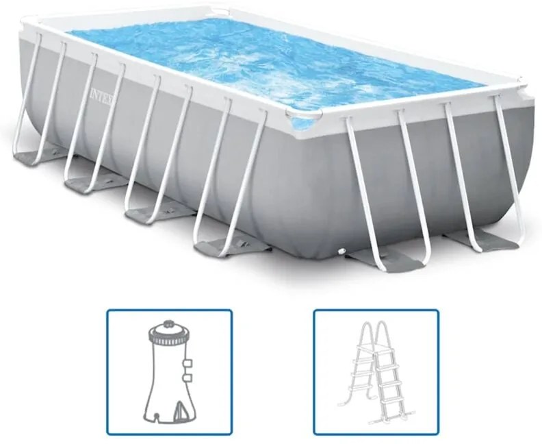 Intex - Set Piscina Prism Frame Rettangolare 400x200x100 cm