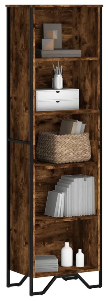 Libreria Rovere Fumo 50x31x169 Cm İn Legno Multistrato /