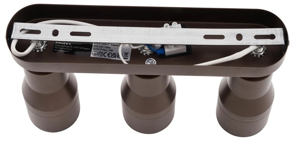 Faretto da soffitto rotondo bronzo scuro GU10 50mm 3 luci - Stanley