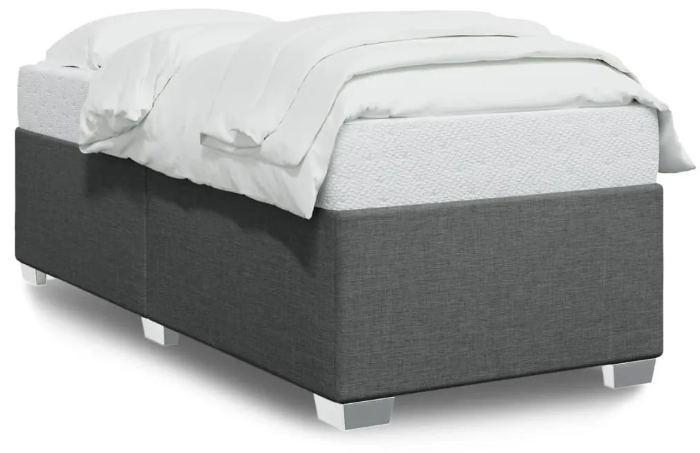 Giroletto Senza Materasso Grigio Scuro 90x200 Cm Tessuto /