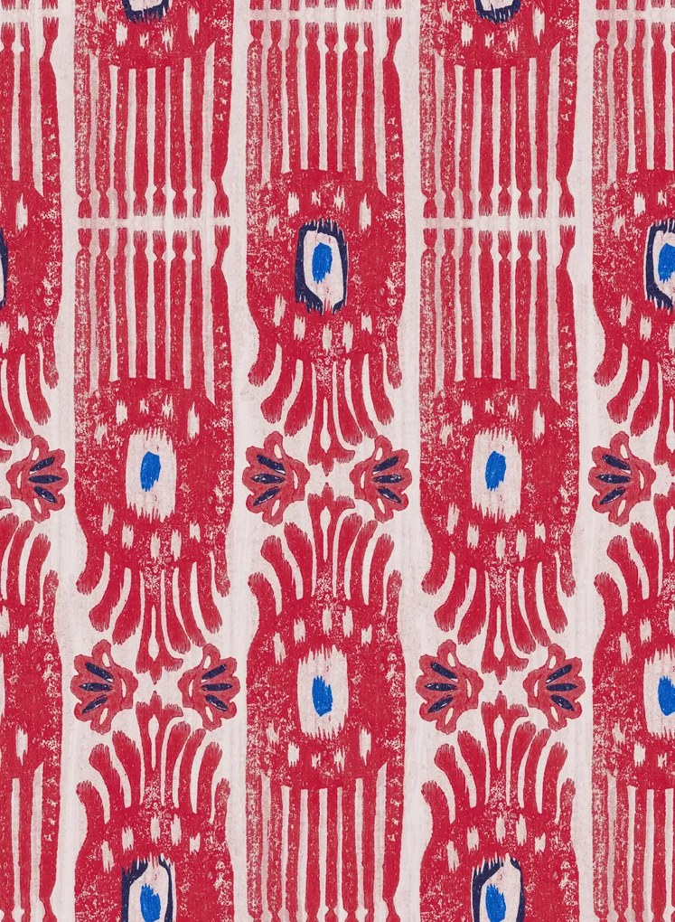 Mindthegap Carta da parati Ikat - Raspberry Ripple