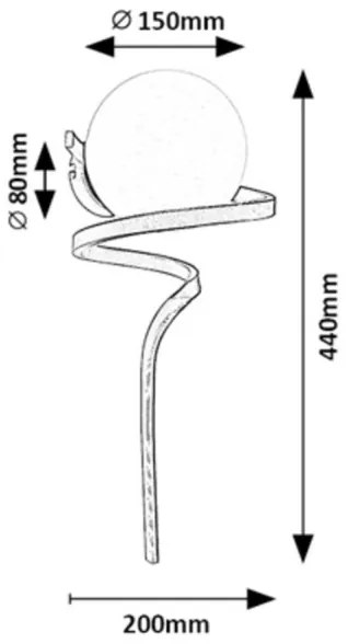 Rabalux 71136 - Applique SARABI 1xE27/20W/230V