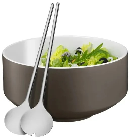 WMF - Insalatiera con posate MOTO grigio