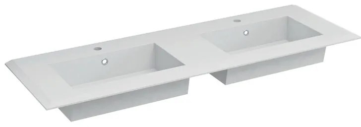Lavabo a incasso rettangolare Bellagio L 141 x H 14 x P 46 cm in ceramica bianco