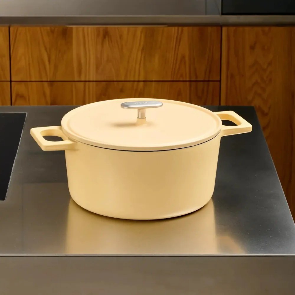 Casseruola in ghisa con coperchio incluso adatta all'induzione 5,5 l Mattia 3.0 – FABINI