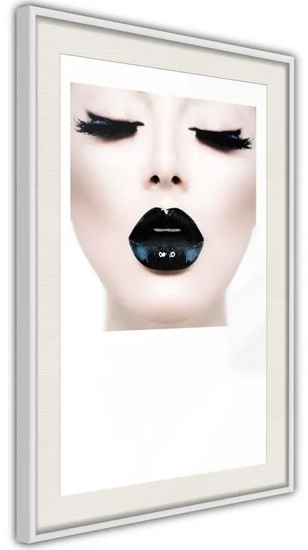 Poster  Black Lipstick  Cornice Quadri Cornice d'oro con passe-partout, Larghezza x Altezza Home decor 20x30