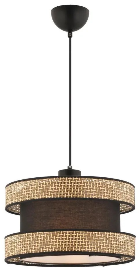 Lampadario a sospensione HALO 1xE27/60W/230V marrone/beige
