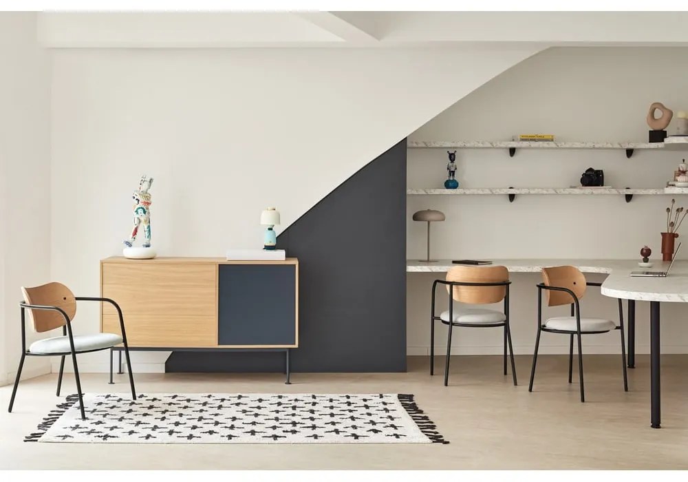 Sedia da pranzo grigia in rovere Eclipse - Teulat