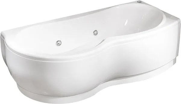 Vasca idromassaggio KEKKY 70 x 170 cm bianco con schienale dx 6 idro jets orientabili
