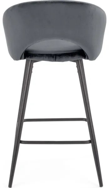 Sgabello 89x49 cm grigio/nero