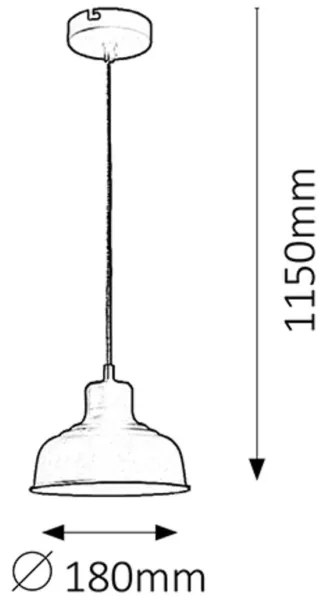 Rabalux 2789 - Lampadario OWEN 1xE27/60W/230V