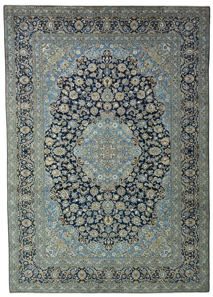 Kashan Tappeto persiano 300x420 Blu (Iran) Annodato A Mano