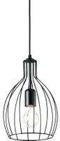 Lampadario moderno nero industrial cm 20.5