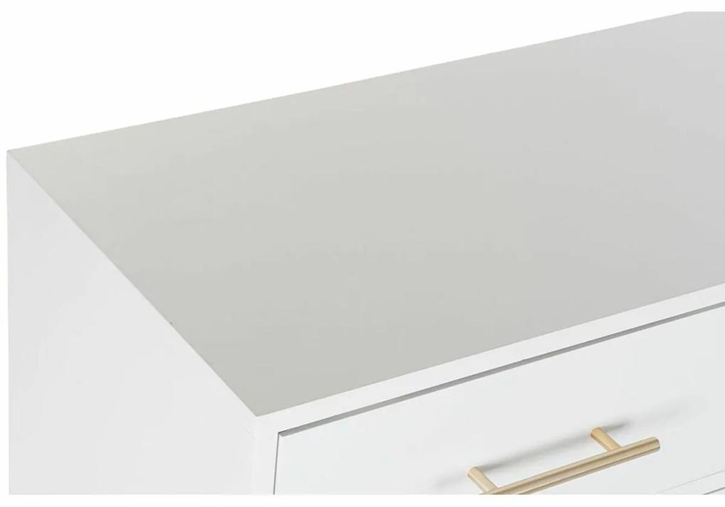 Cassettiera DKD Home Decor Naturale Metallo Bianco Crema Legno di  paulownia (80 x 34 x 84 cm)