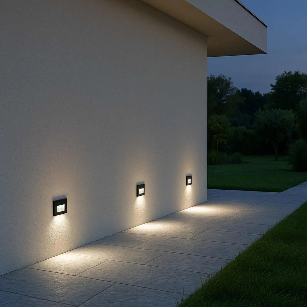 Segnapasso LED per Scatola 503 3.5W IP65 - Luce Asimmetrica Colore Bianco Naturale 4.200K
