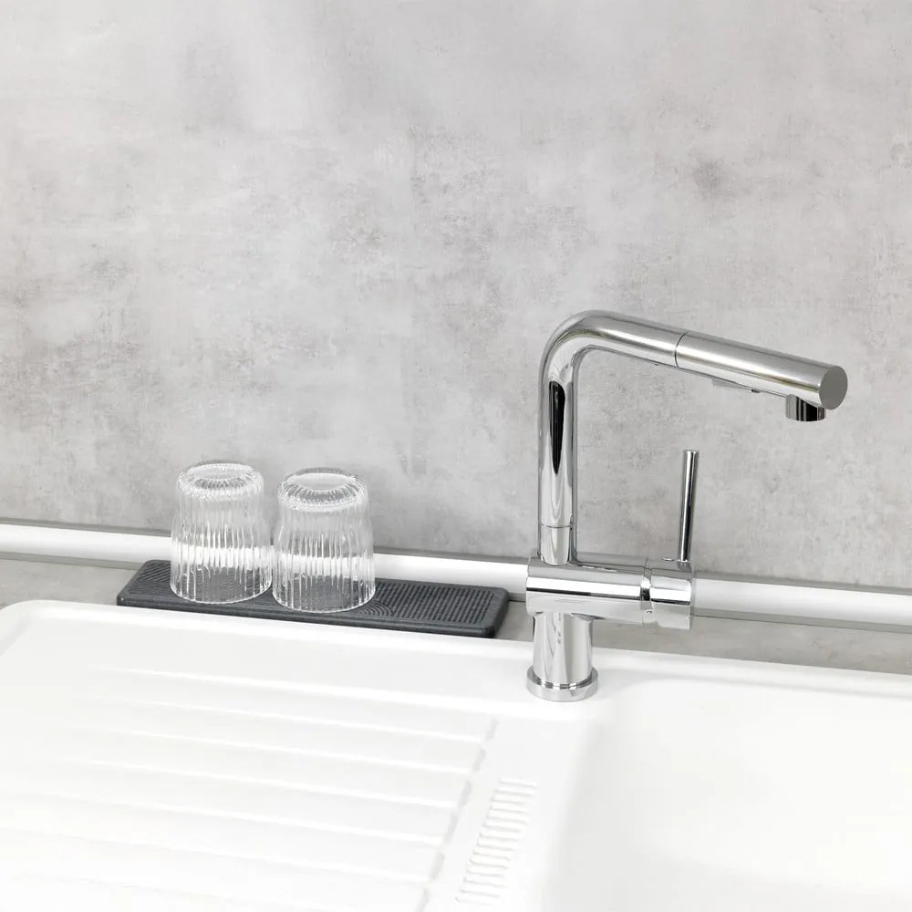 Tappetino scolapiatti grigio in diatomite 30x8 cm Damon – Wenko