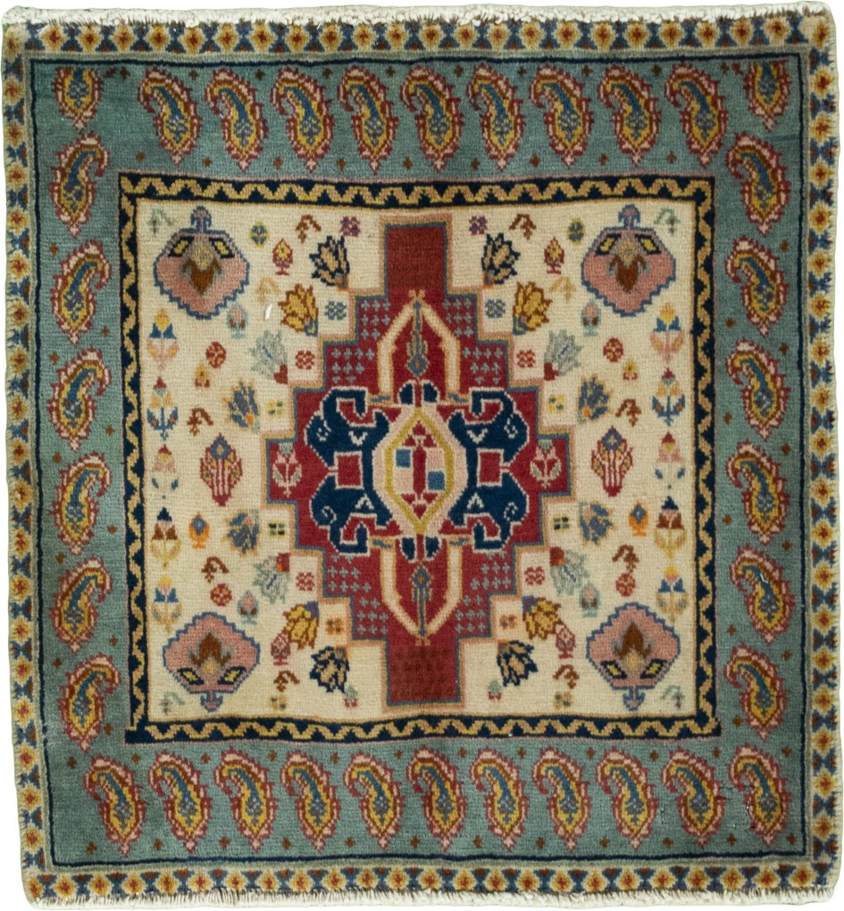 Shiraz Tappeto persiano 60 x 60 Beige (Iran) Annodato A Mano