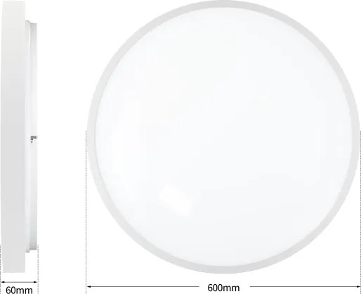 Brilagi - Lampada a LED dimmerabile GLASS POOL DOUBLE LED/80W/230V 60 cm bianca + telecomando