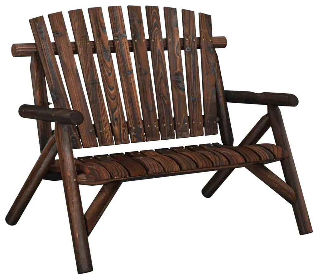 Panca giardino 2 posti 119x85x98cm legno massello abete rosso