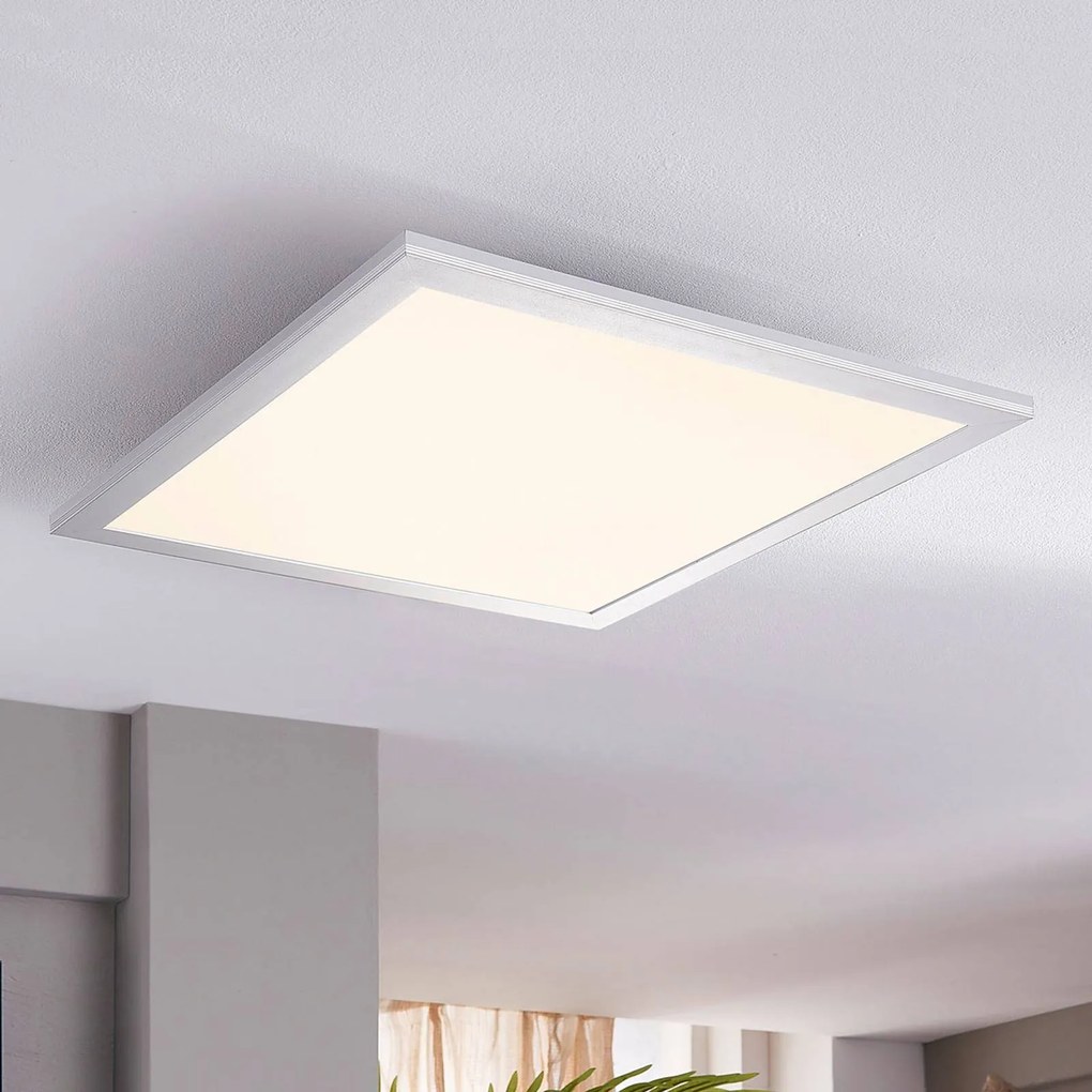 Pannello LED Livel Lindby, Alluminio / Grigio / Zincato, Cucina, Plastica, Moderno, Plafoniera LED