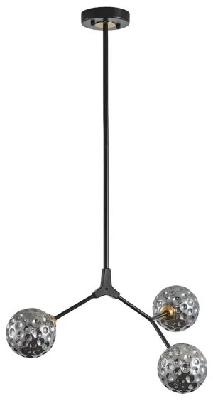 Lampadario a sospensione con supporto rigido 3xG9/15W/230V grigio