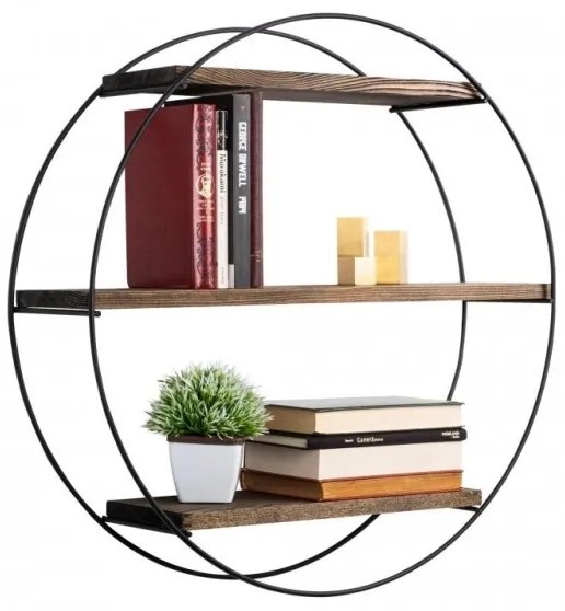 Mensola da parete TULIPA 60x15 cm abete/nero