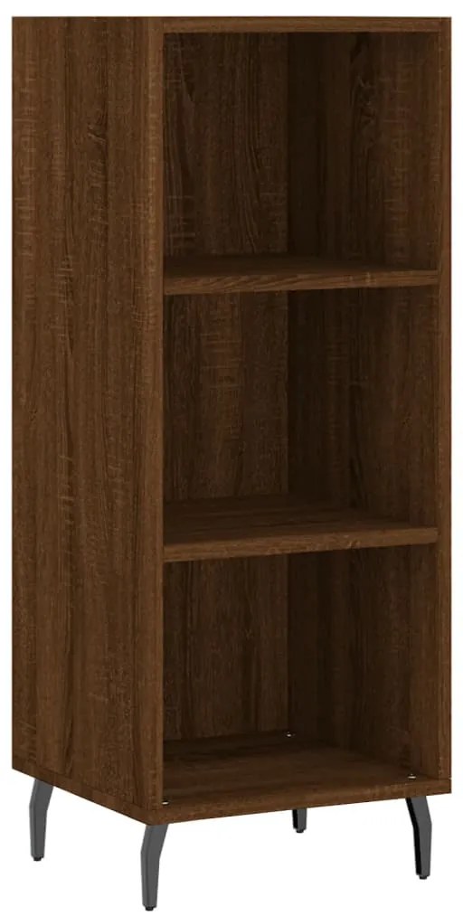 Credenza rovere marrone 34,5x32,5x90 cm in legno multistrato