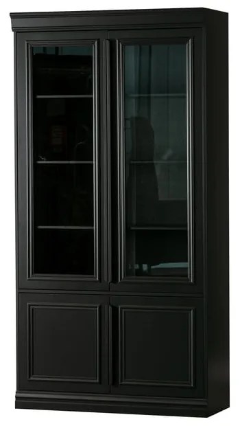 Vetrina nera in pino massiccio 110x215x44 cm Organize – WOOOD