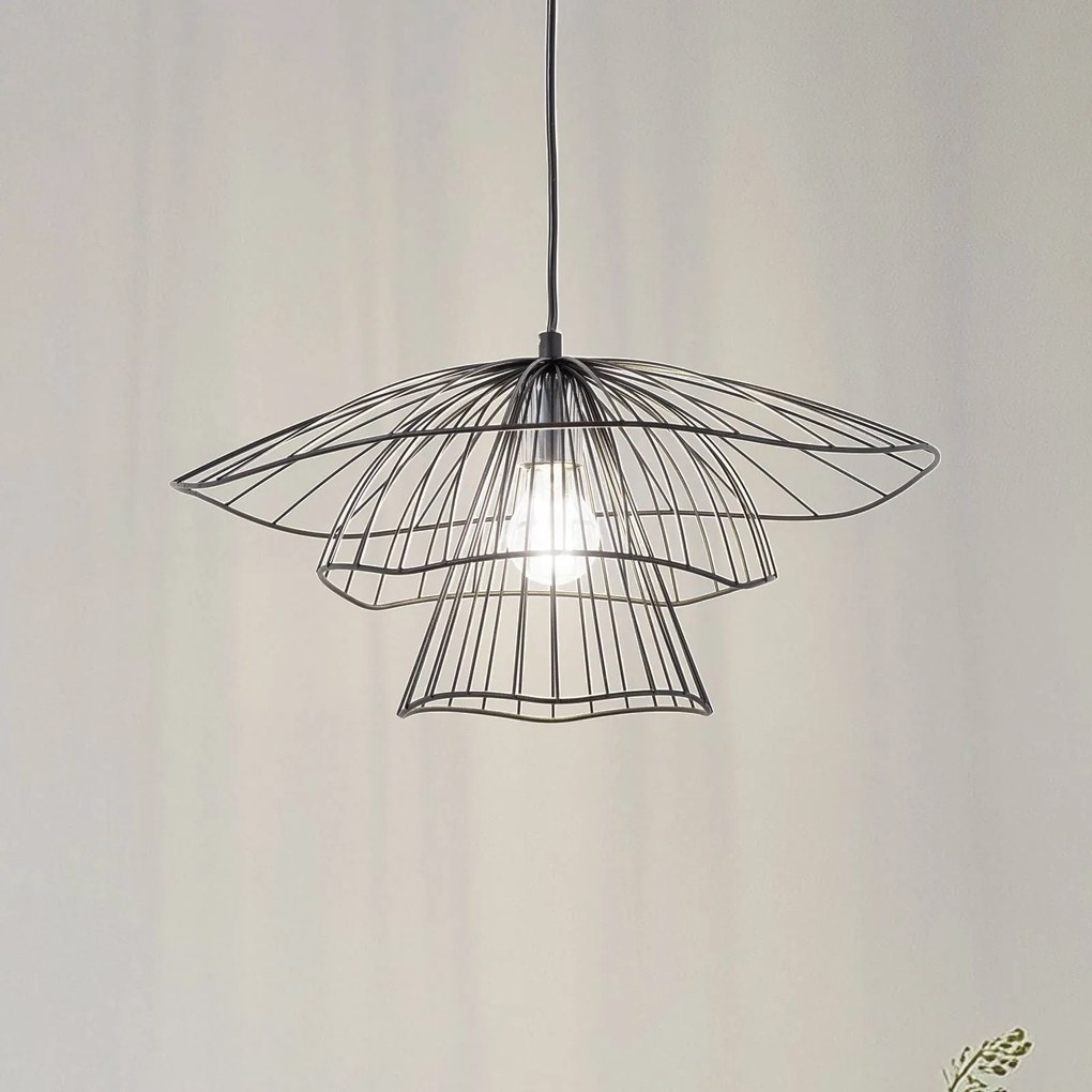 Opviq Lampada a sospensione Tel 6504, nera, ferro, Ø 50 cm