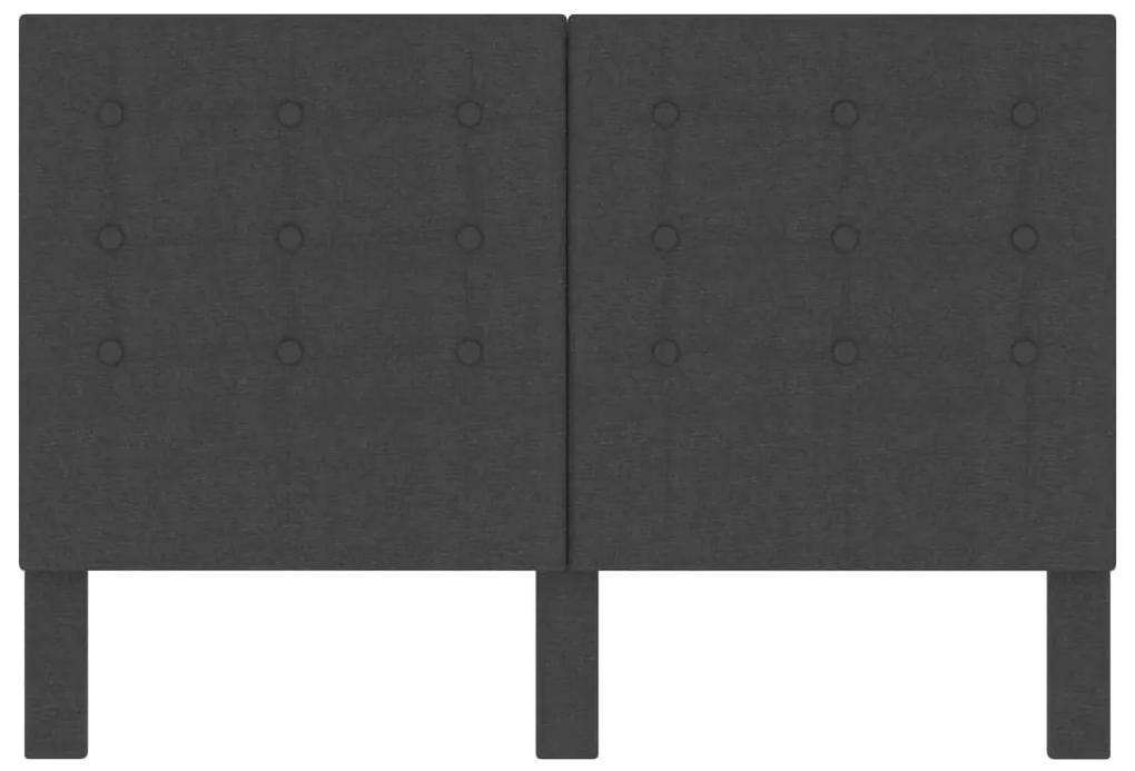 Testiera letto trapuntata grigio scuro in tessuto 140x200 cm