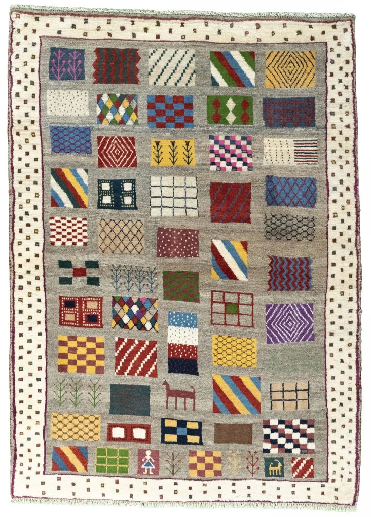 Gabbeh Tappeto persiano 110x150 (Iran) Annodato A Mano