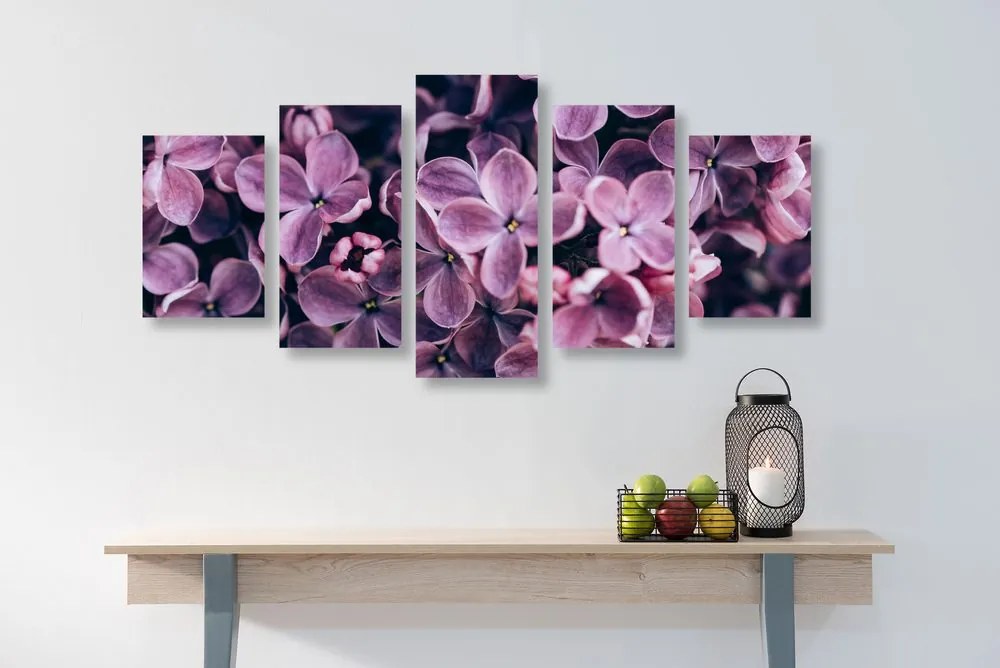 Quadri 5 pezzi – Fiori lilla