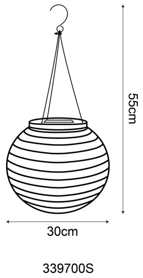 Globo 339700S - LED Lampada solare a sospensione LED/0,5W/3V IP44 beige